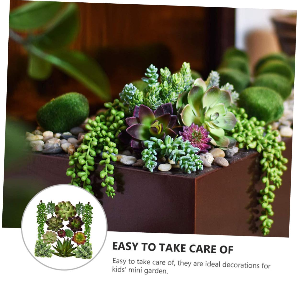 SHINEOFI 14 Fausses Plantes Succulentes Artificielles 3-10 Cm, Décorations Créatives pour Compositions, Accessoires Pratiques pour Micro-Paysage, Plantes en Pot Imitation sans Entretien,