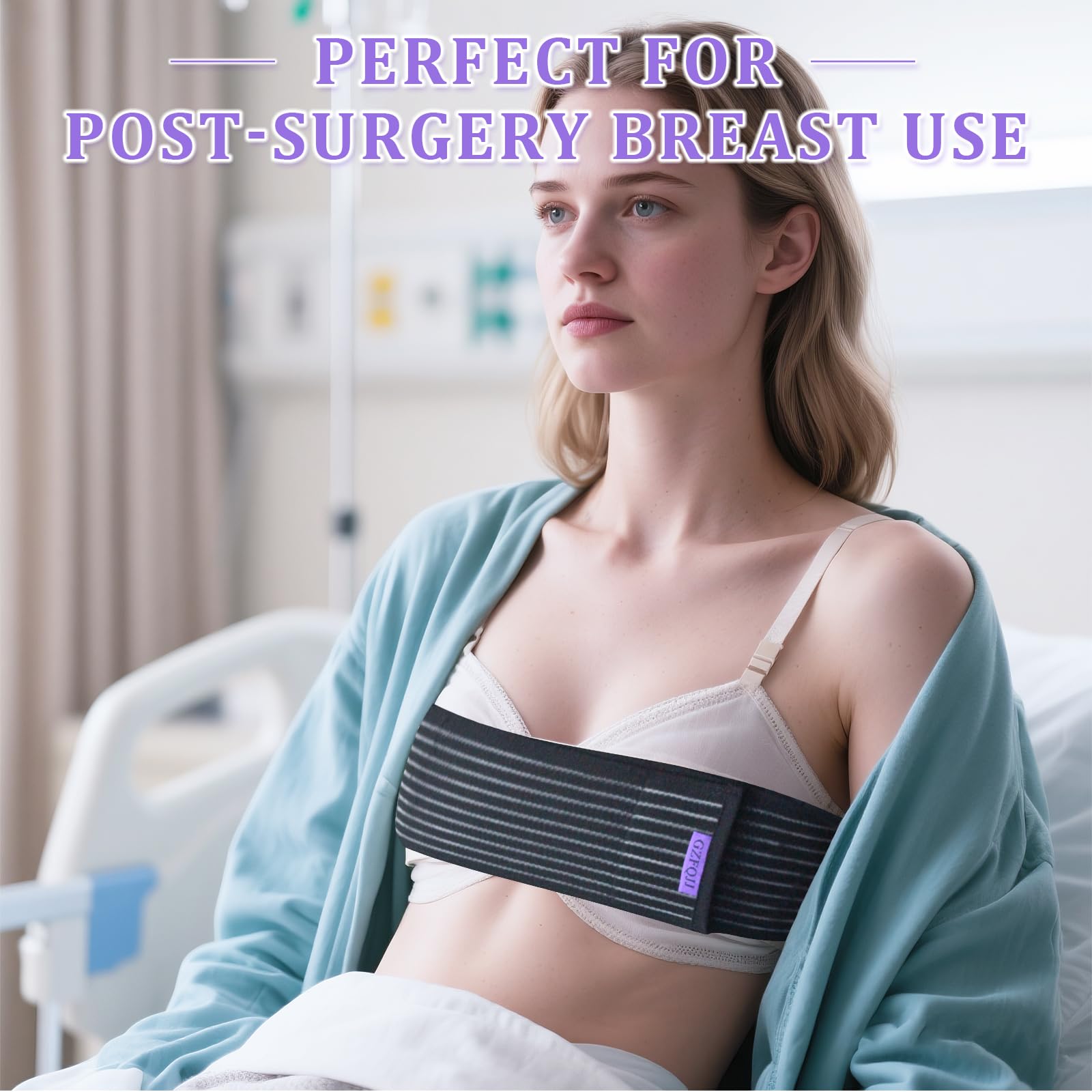 Bande de compression et stabilisateur post-chirurgie pour implant mammaire, sangle d'augmentation et de réduction mammaire, ceinture de poitrine, bandage de soutien de soutien-gorge de sport, taille