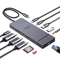 UGREEN Revodok Pro 3121 10Gbps Hub USB C Doppio HDMI 4K60Hz DisplayPort 4K120Hz 12