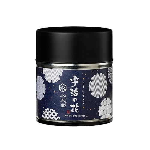 SUITENDO "Uji no Hana" Polvo de té verde matcha japonés (1.06 oz1.06 onzas), grado ceremonial, 100% producto de Japón