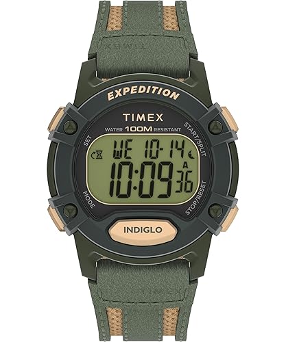 Men's Expedition CAT5 41mm Watch - Green Strap Digital Dial
