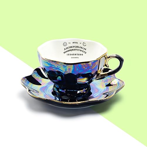 Miniatura 4 de Grace Teaware Ouija Board - Taza de té y platillo con borde dorado
