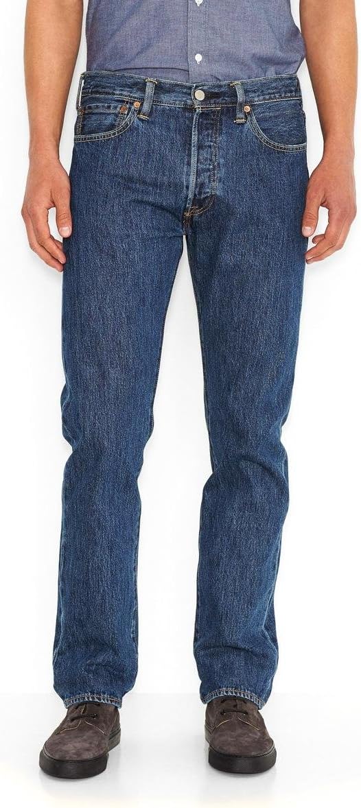 Levi's Mens 501 Regular Straight-Leg Denim Jeans Blue Size 31 Length 32 (Us)
