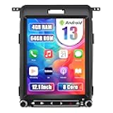 Pyniro Car Radio Stereo Upgrade for Ford F150 2013-2014, Android 13 8 Core [4GB+64GB] Head Unit with T Style 12.1 Inch Touch Screen/Wireless CarPlay & Android Auto/Mirroring/WiFi/Bluetooth/FM/DSP/SWC