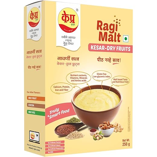 K-Pra Raagi Malt Kesar Dry Fruit - 250gm