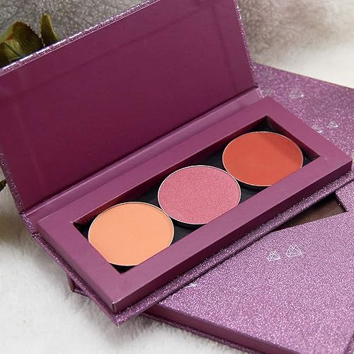 Miniatura 6 de Paleta de maquillaje magnética vacía de gran tamaño con ventana transparente en forma de diamante