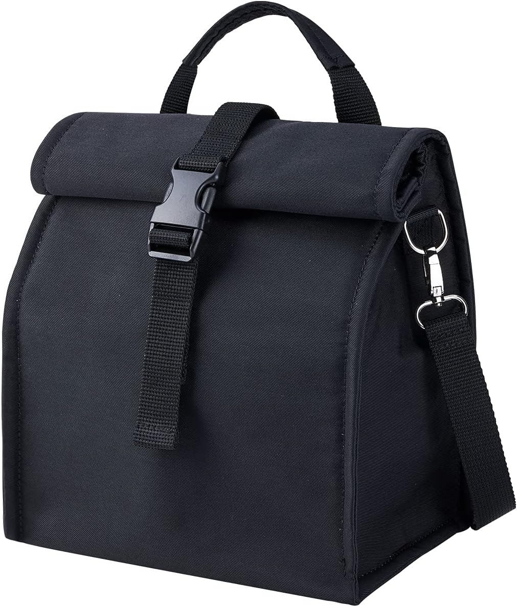 KALIDI Roll Top Insulated Lunch Bag,Cooler Bag with Adjustable Shoulder