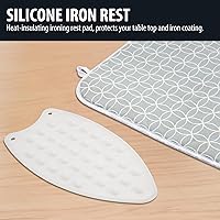Vista 5 de Seiritex Tapete de planchado, almohadilla de planchar portátil de 39.4 x 18.9 pulgadas, tabla de planchar de mesa 5 en 1, manta de planchar de viaje