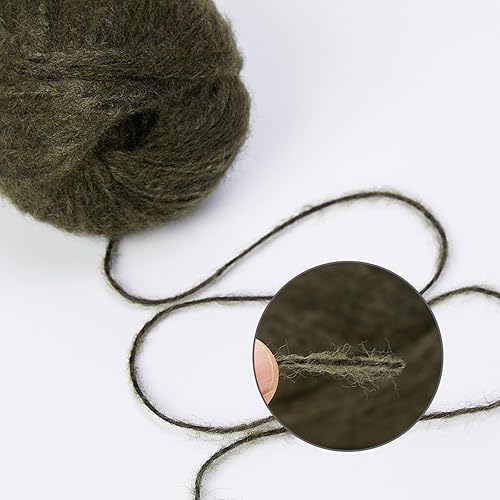 Miniatura 4 de NICEEC 4 madejas de hilo acrílico para tejer, hilo de peso para tejer, hilo suave y esponjoso, para manualidades, longitud total, 4 x 207 yardas, 4