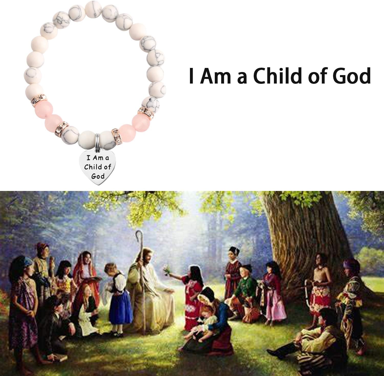 MAOFAED Baptism Gift First Communion Gift Religious Jewelry Bracelet