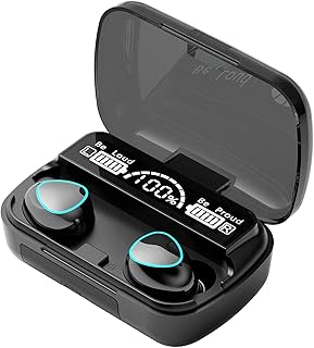 سماعة ايربودز لاسلكية M10 بتقنية بلوتوث V5.1 وشحن سريع وصوت مرتفع وشاشة رقمية وتحكم باللمس