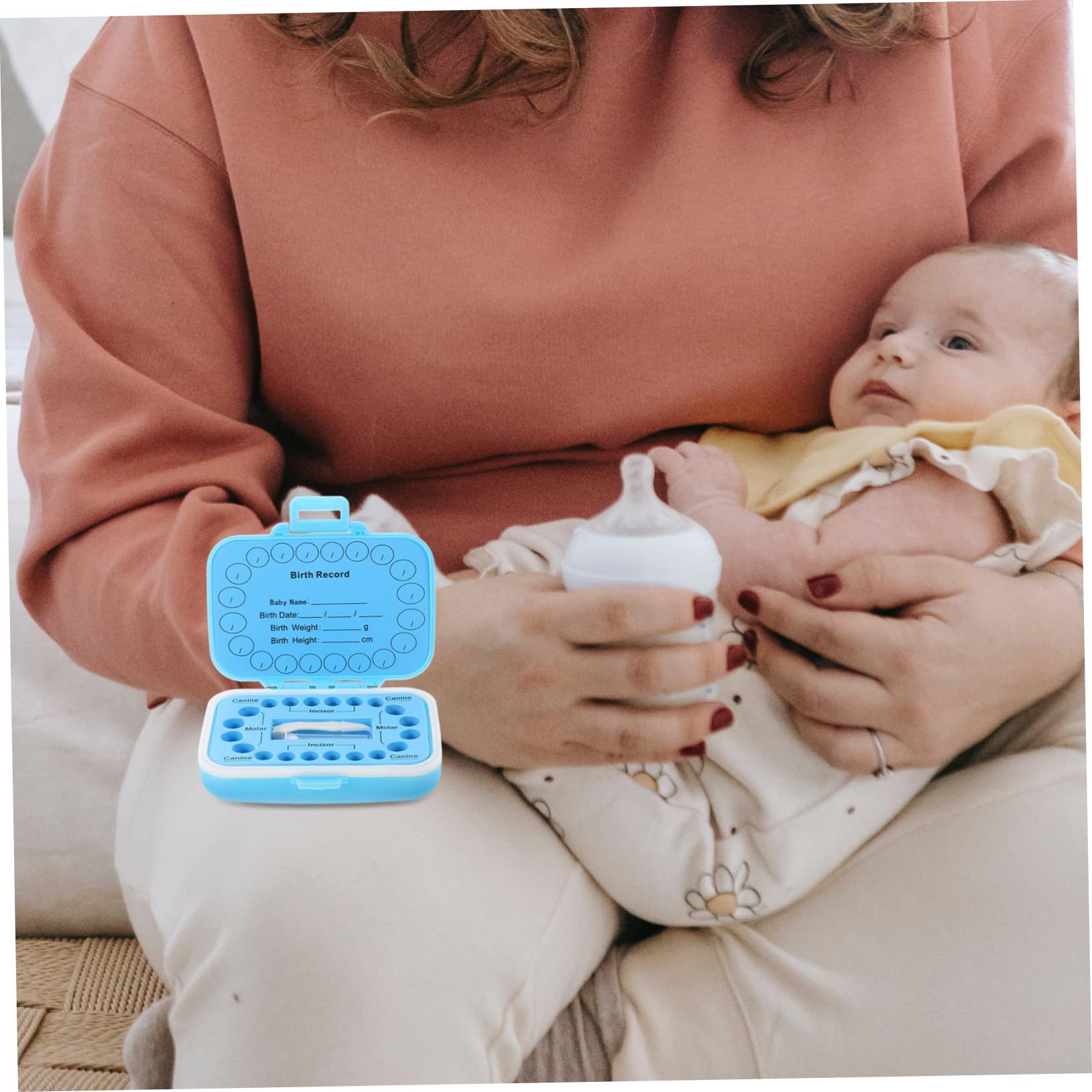 Cajita De Recuerdos Para Primer y Cabello De Caja De Almacenamiento Para Dientes De Leche Organizador De Recuerdos Infantiles Diseño y