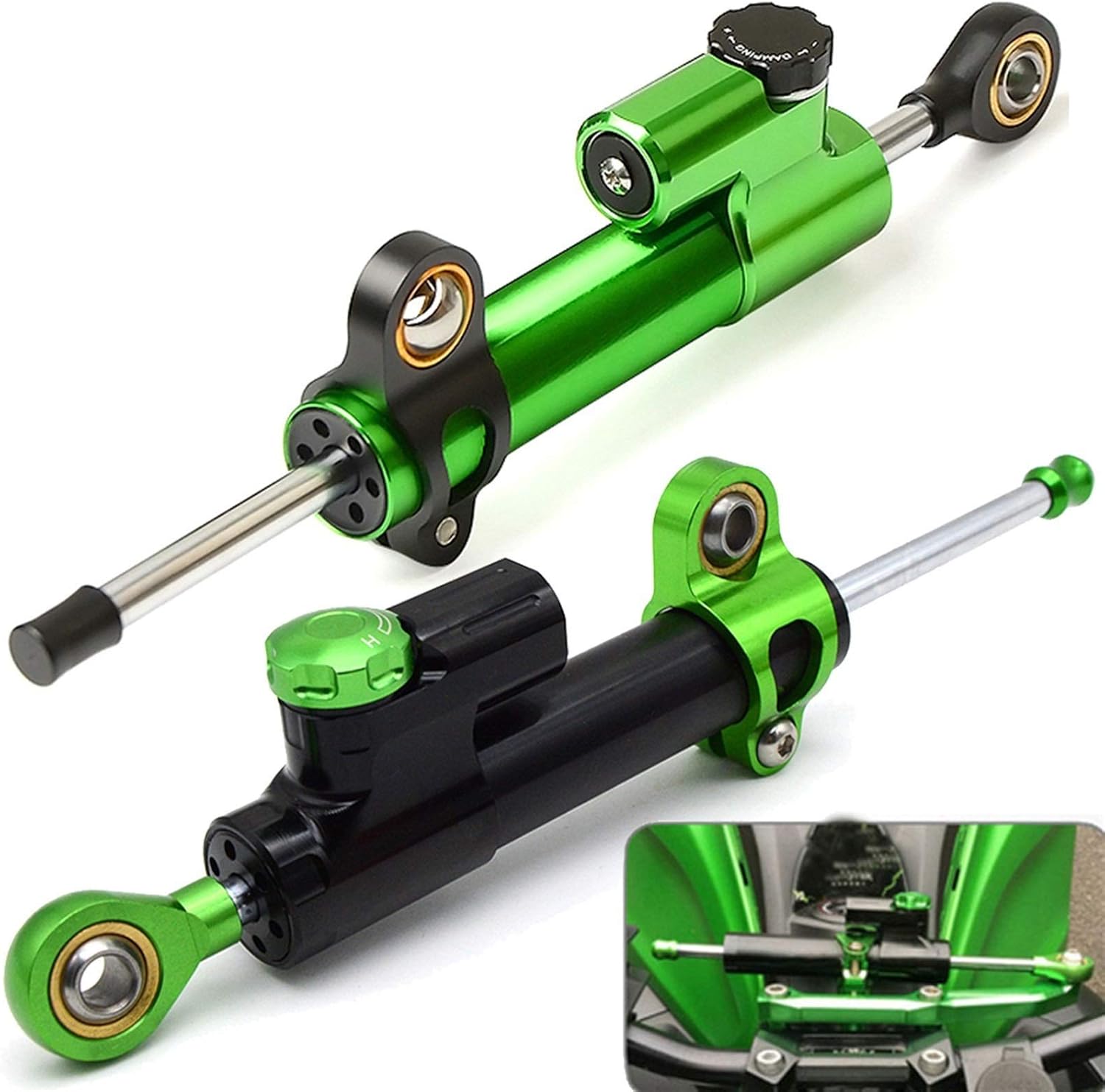 Motorcycle Damper Steering Stabilize Safety Control For KAWASASKI Z750 Z800 Z900 Z1000 Mounting Kit(Black red with box)