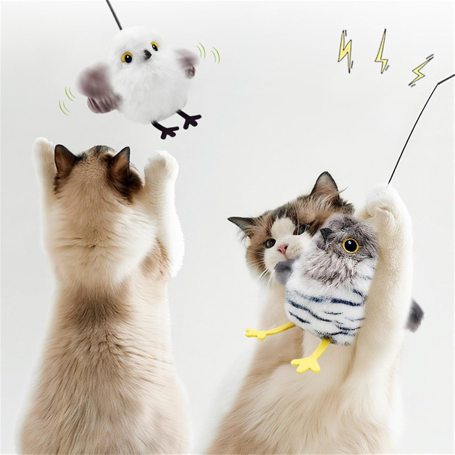 Permanent Fleece Bird Puss Chew Toy with Realistic Sounds Adult Cats Ease and Exercise Realistic Bird Toy with Sound