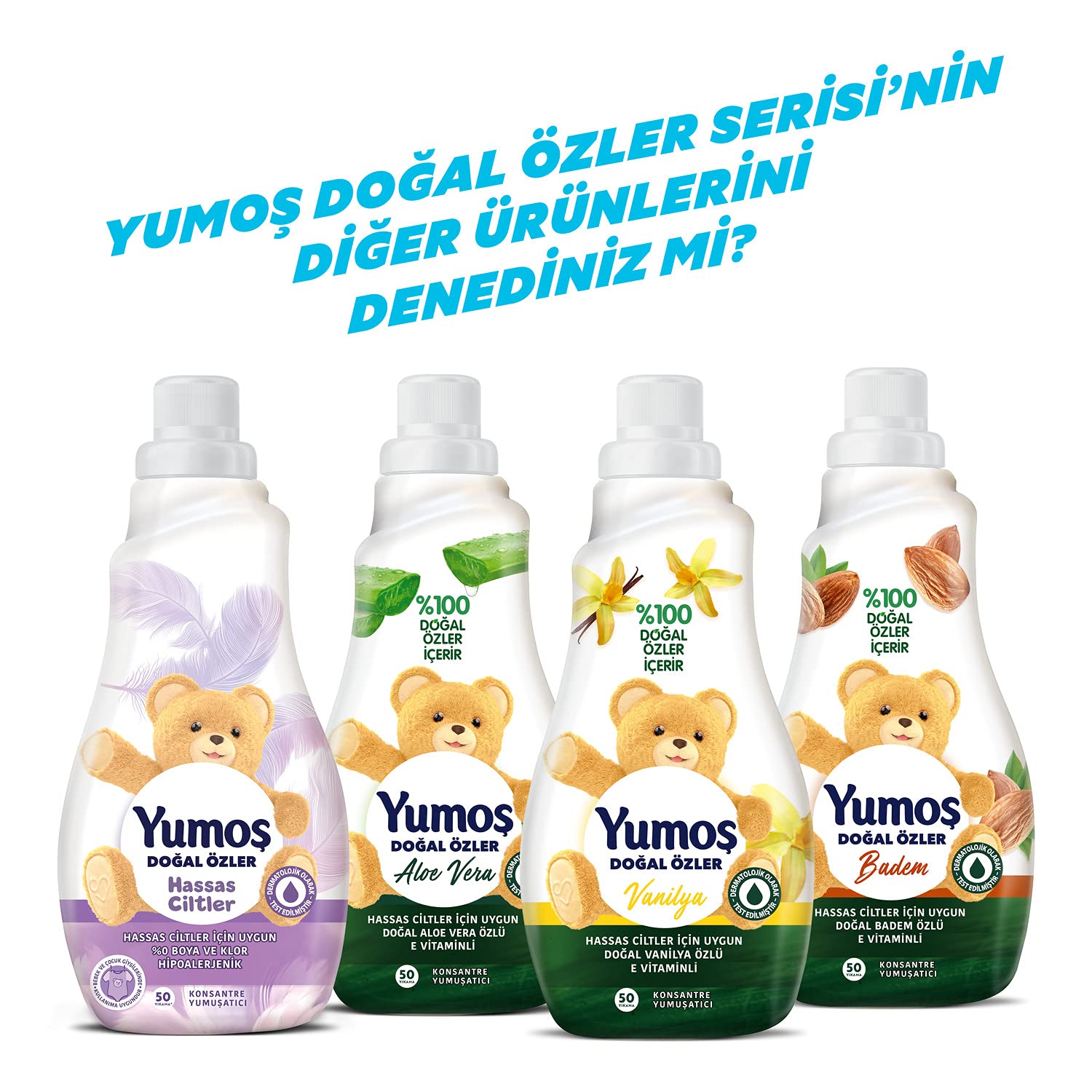 Yumoş Konsantre Çamaşır Yumuşatıcısı Bebek 1200 ml 50 Yıkama 1 Adet