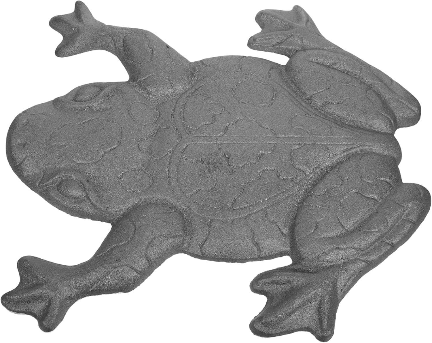 Toyvian Cast Iron Frog Stepping Stone Durable Garden Pathway Sculpture with Textured Surface for Secure Footing Whimsical Outdoor for Lawn and Landscape
