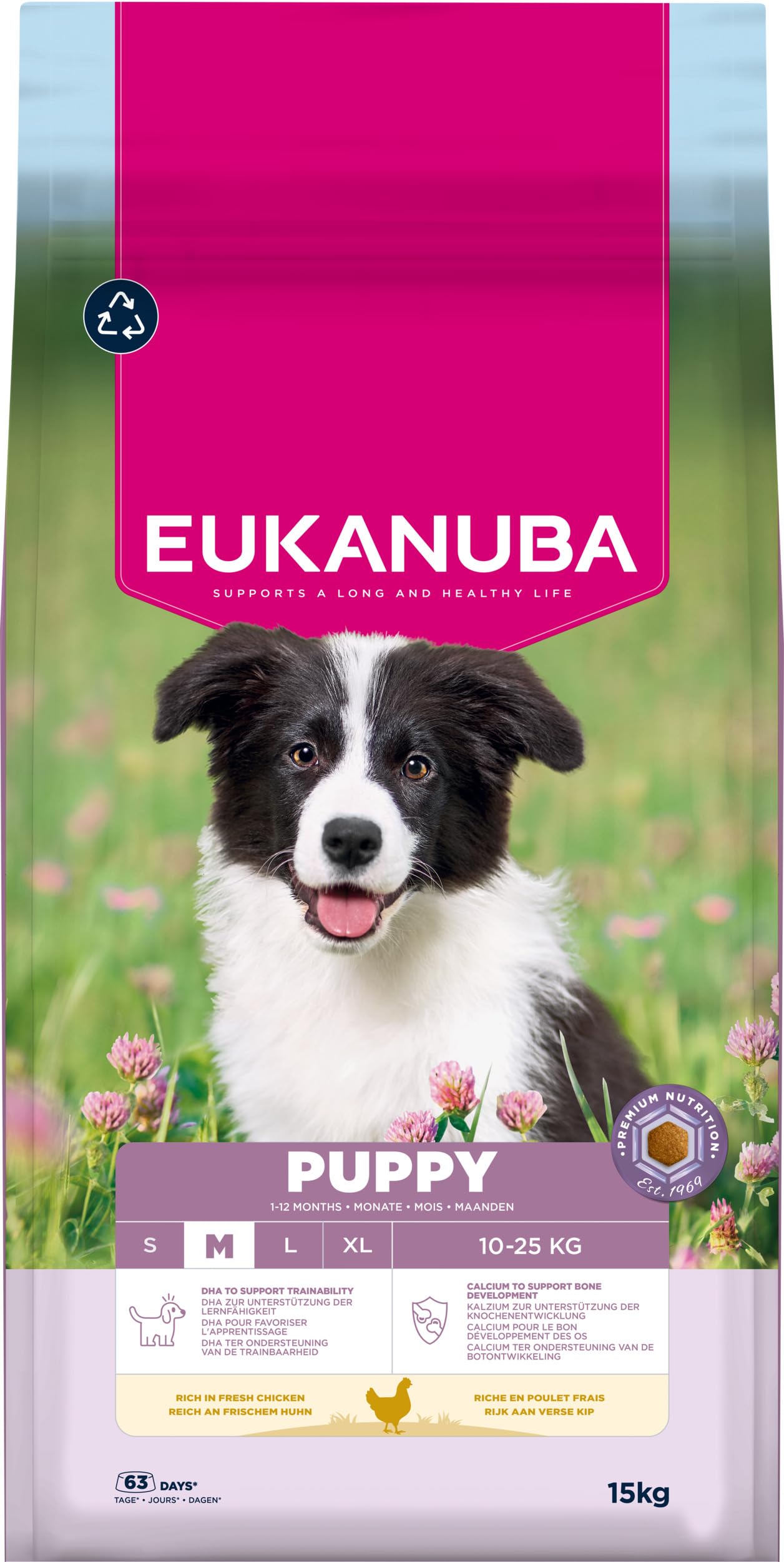 Eukanuba Welpenfutter mit frischem Huhn für mittelgroße Rassen, 15 kg – Ansicht 11