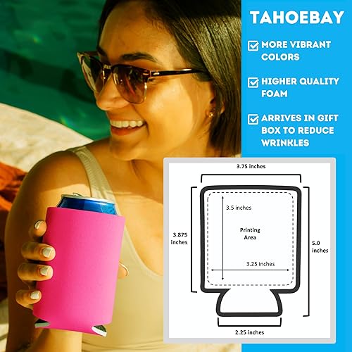 Miniatura 2 de TahoeBay - Enfriador de latas de cerveza en blanco, diseño de soda plegable a granel, para bodas, fiestas de soltera, divertidos recuerdos de fiesta