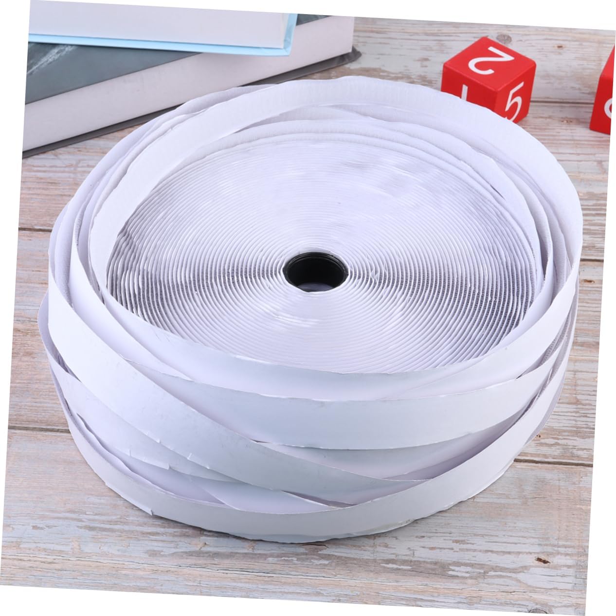 STOBOK 1pc Self-Adhesive Hook and Tape Strong Nylon Sticker Tape with Glue for Versatile Use Various and Removable Fastener White