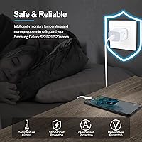 Vista 5 de Cargador rápido tipo C, 20 W USB C Block PD caja de carga rápida y cable de carga C de 6 pies para Samsung S23/S22 Ultra/A13 (5G)/S21 FE/A03