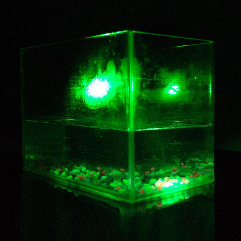 Luz subacuática a prueba de agua RGB que cambia Color 36 foco LED fuente luz pecera piscina estanque acuario lámpara jardín Resistentes Al Agua Seguras(1 Light with remote)