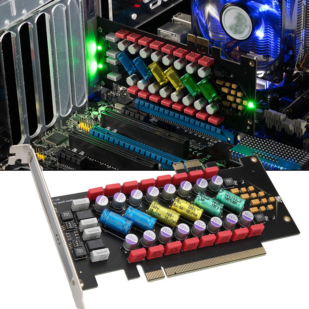 Hyuduo Scheda Filtro di Alimentazione Scheda HI FI per PC Modulo Filtro Audio 16 X 7 Cm Compatibile PCI Express Controllo LED RGB per Audio PC Purificazione dell'Alimentazione Domestico Utenti