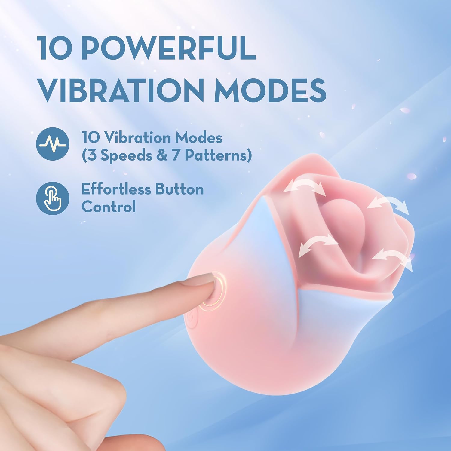 Blush Pink Kissing Rose 2.75" Silicone Floral Vibrator ~ 3 Speed 7 Patterns ~ Vaginal Clitoral Nipple Sensual Pleasure Ultrasilk Stimulator ~ USB Charge, Waterproof~ Women Couples Luxury Adult Sex Toy