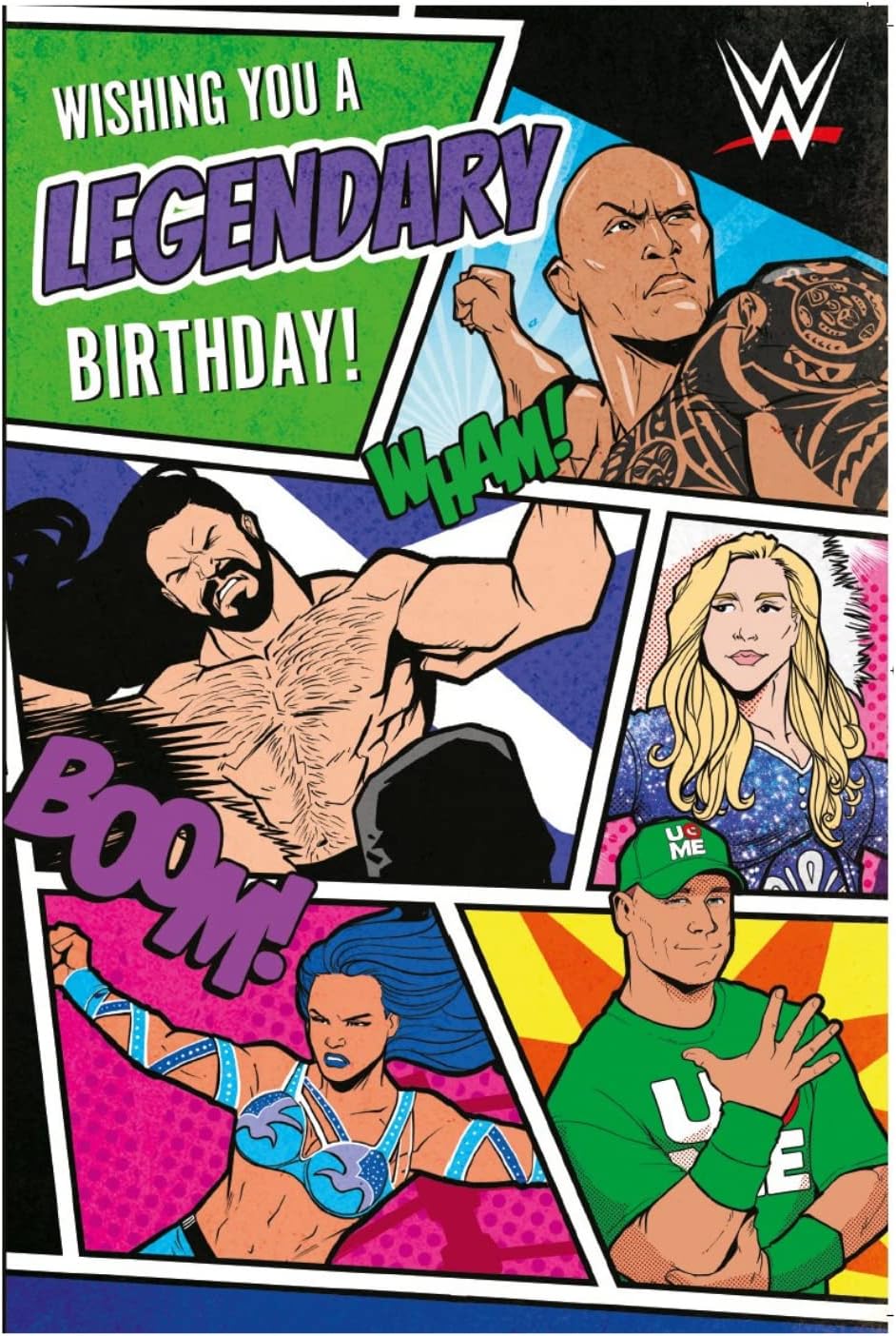 Danilo Official WWE Birthday Card, Boys' Cartoon WWE Greetings Card, Recyclable, FSC Certified Paper, Officially Licensed, 14x21 cm