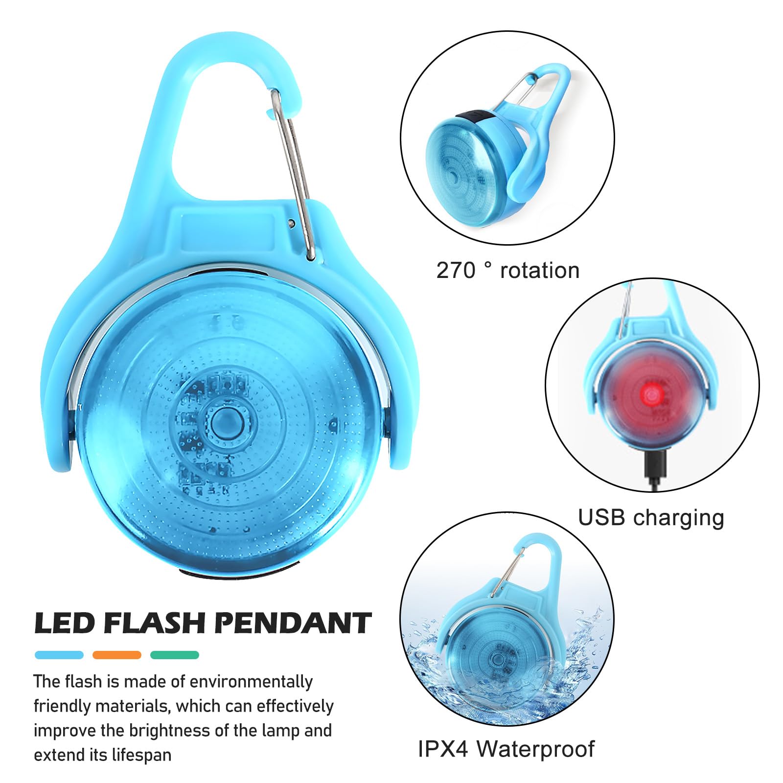 LED Sicherheitslicht Set 3-teilig - Reflektoren Mit Blinklicht Für Schulranzen, Jogger & Hunde