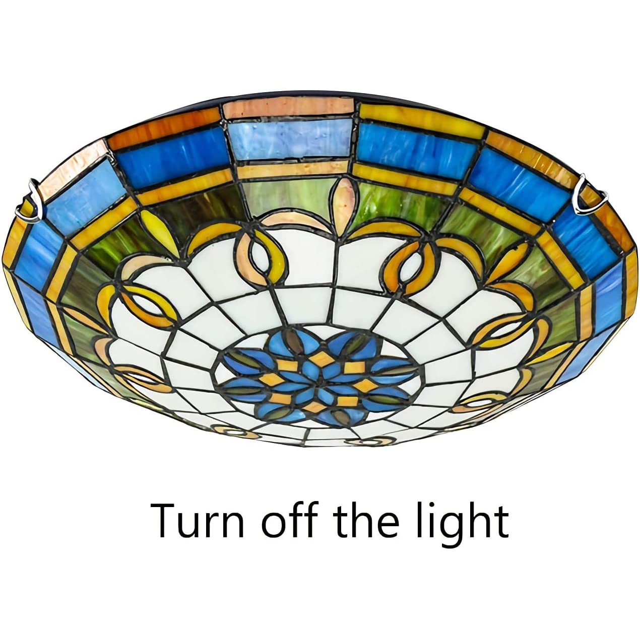Lampa Sufitowa LED W Stylu Tiffany, Witrażowa Lampa Sufitowa LED Z Możliwością Przyciemniania, Do Montażu Podtynkowego, Przedpokój W Stylu Vintage Do Salonu, Sypialni, Kuchni