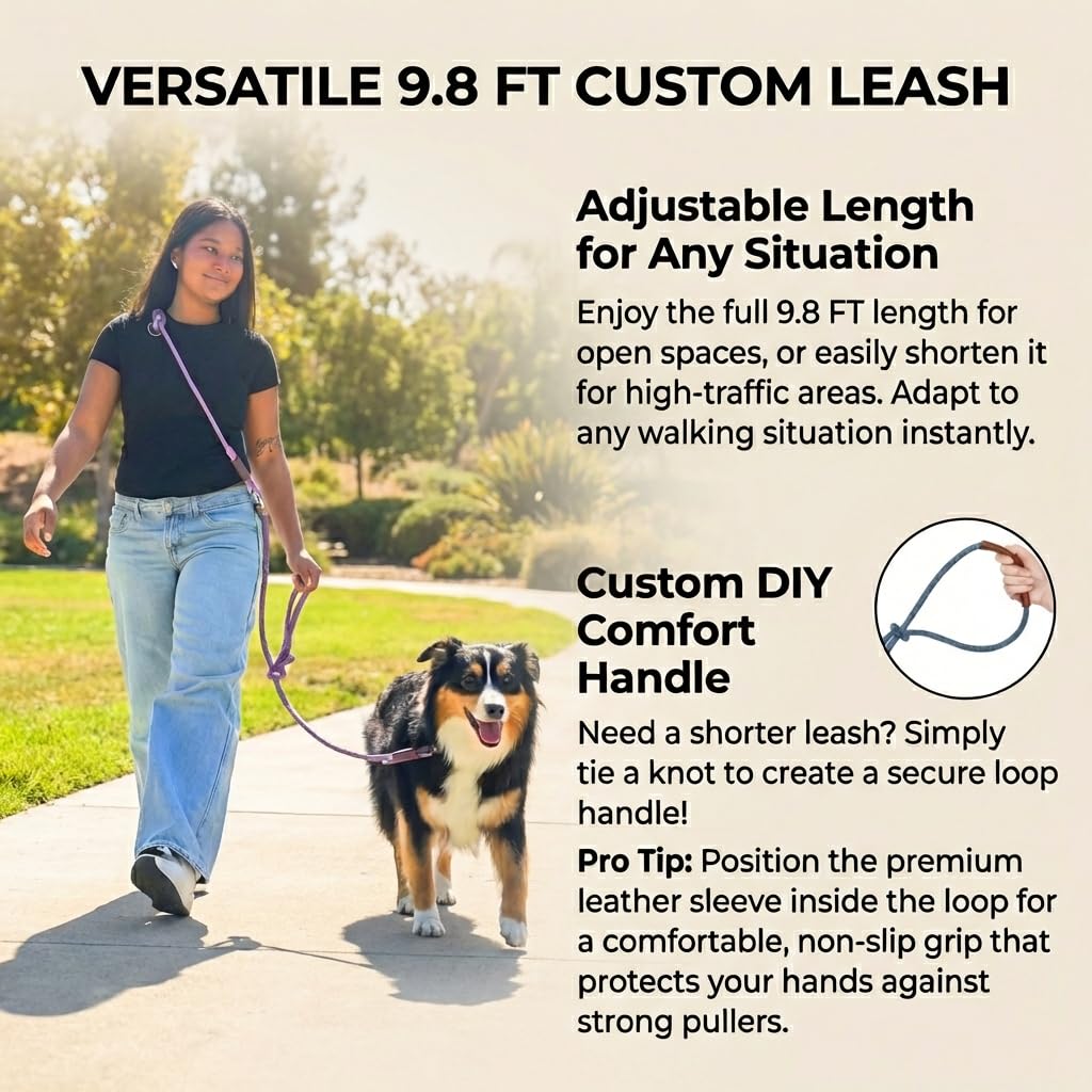 Tails & Tales Freihändige Hundeleine, Taillenleine für Spaziergänge mit dem Hund, Crossbody, multifunktional, Hundeleine, Laufen, Doppelleine für 2 Hunde, Doppelgriff, Hundetraining, Weingut Rot
