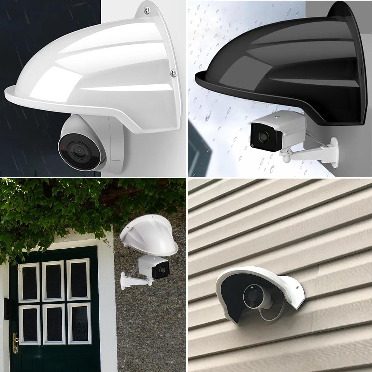 1 custodia protettiva resistente alle intemperie per telecamera di sorveglianza CCTV, custodia solare e piovosa, compatibile con Bullet e Dome (bianco)
