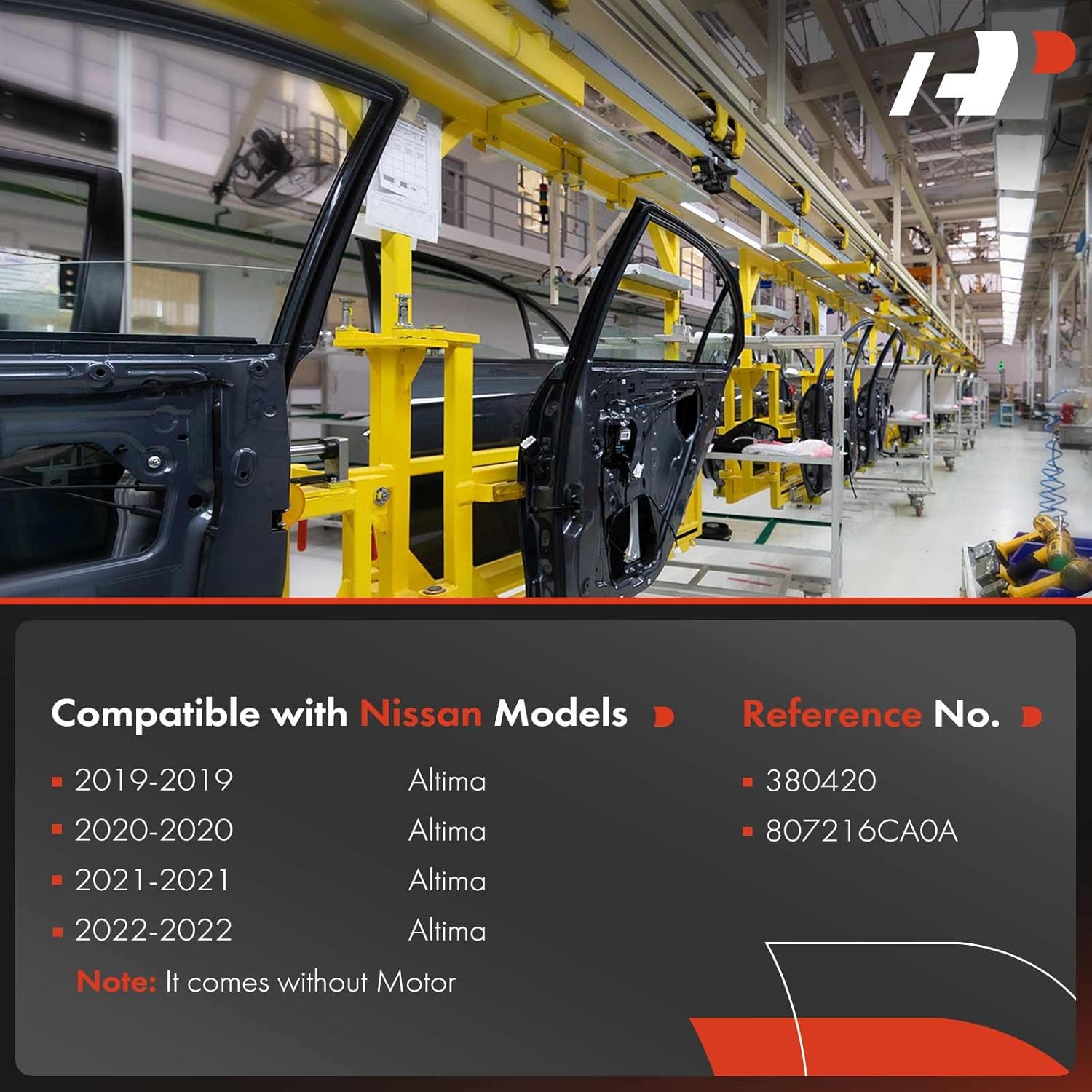 A-Premium Electric Power Window Regulator Without Motor Compatible with Nissan Altima 2019 2020 2021 2022, Front Left Driver Side