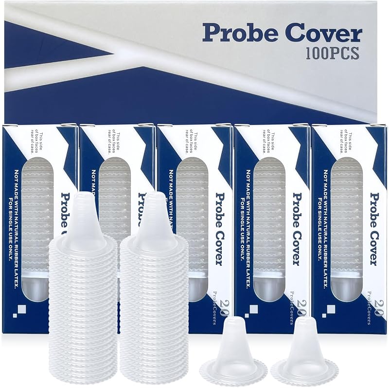 100X Ear Thermometer Probe Covers, for All Braun Thermometer Ear Covers, Lens Filters, Refill Caps,Disposable Ear Thermometer Covers (100)