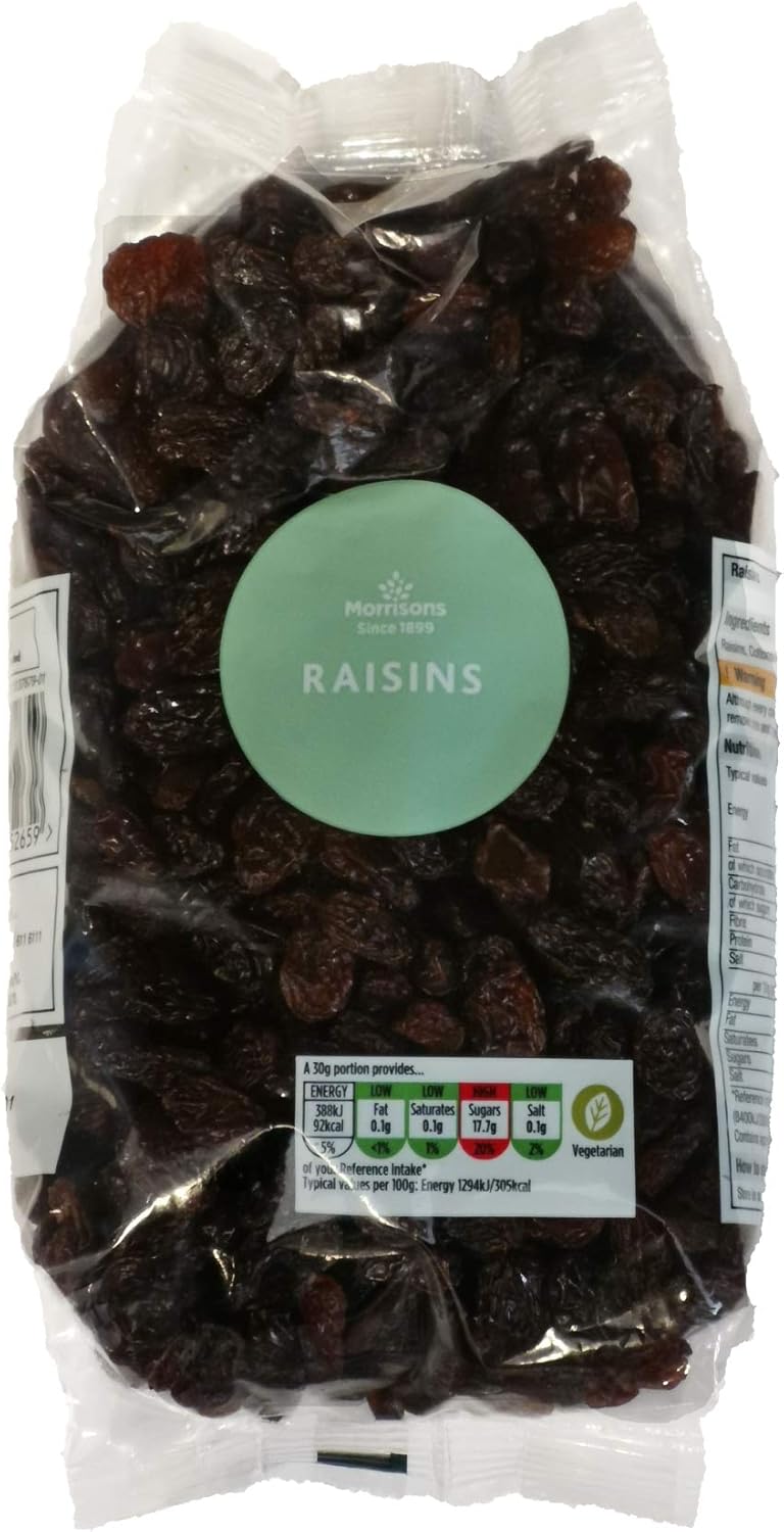 Morrisons Raisins, 1kg Amazon.co.uk Grocery