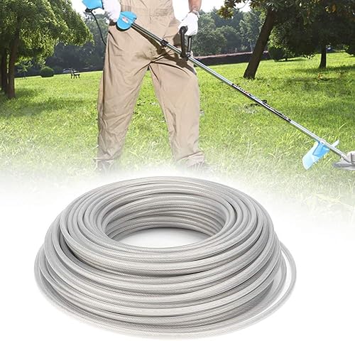 Miniatura 3 de Línea de recortadora de césped de 2,362.2 in  2362.2 pulgadas, cuerda cortadora de cepillo de alambre de acero, herramienta de jardinería para