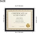 MEBRUDY 8.5 x 11 Picture Frame Set of 5, Black 8.5 by 11 Photo Frames Used for Certificate, Diploma, Document, Degree, Award, Wall Hanging or Tabletop Display