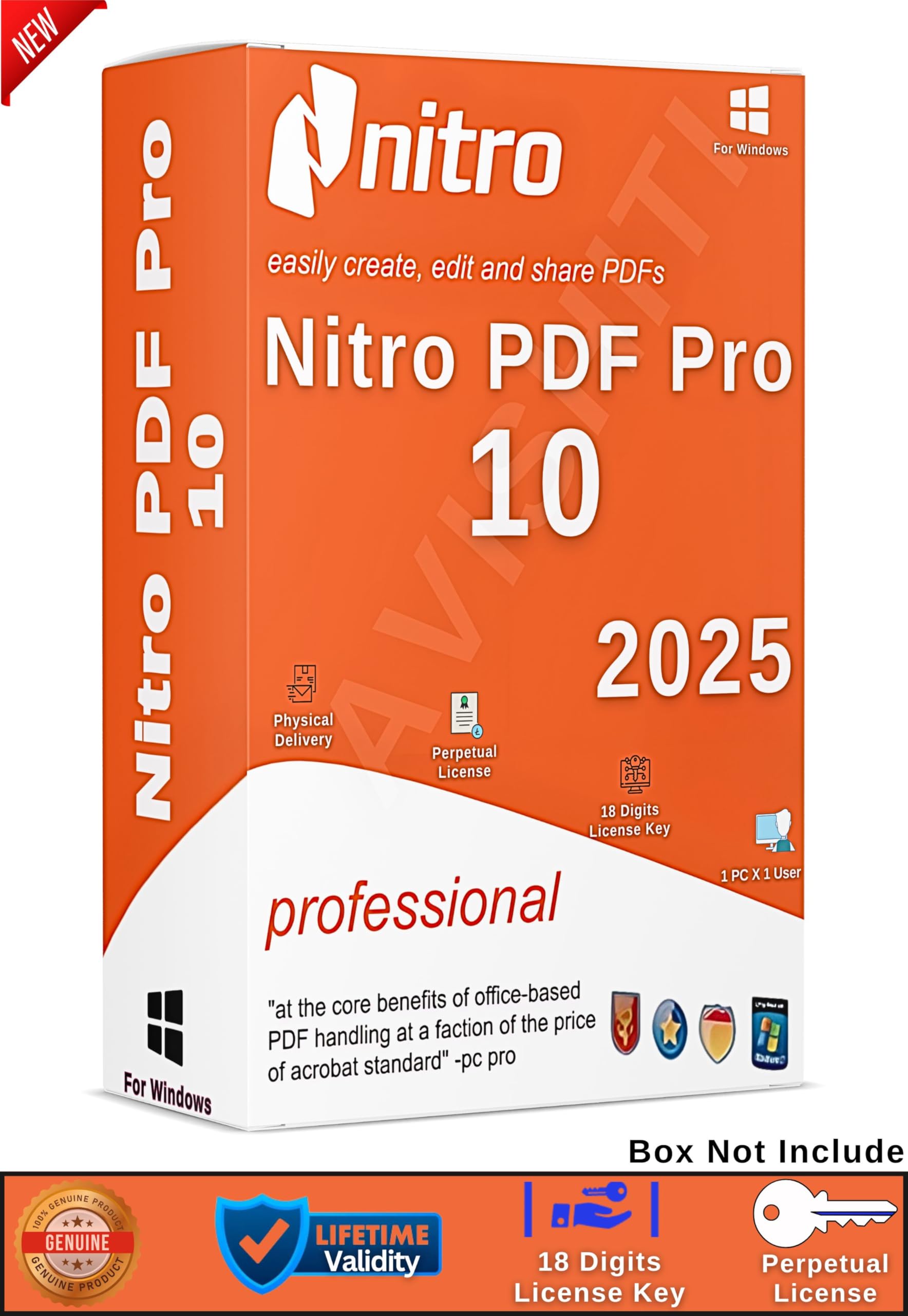 Nitro PDF Pro 10 | Latest 2025 Edition v10 | All-In-One PDF Editor | All PDF Solutions | Lifetime Validity | 1 X 1 PC | For Windows