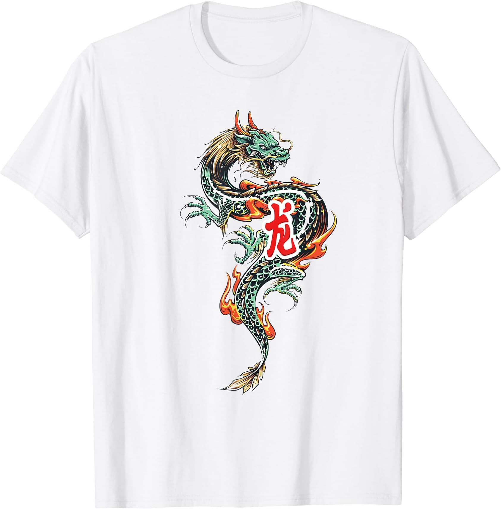 Tokyo Dragon Asian Neon retro 80’s Japanese Dragon Hawaiian T-Shirt