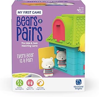 Educational Insights My First Game: Bears In Pairs, Hide & Seek Memory & Matching Game For Toddlers, Gift For Girls & Boys, Fun Family Game For Kids Ages 2+