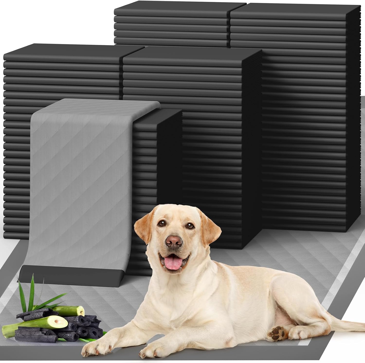 100-Pack X-Large Puppy Pads - 34'' x 28'' Pee Pads for Dogs Potty Training with Leak-Proof Quick-Dry Design, 6-Layer Wee Wee Pads for Dogs, Blue