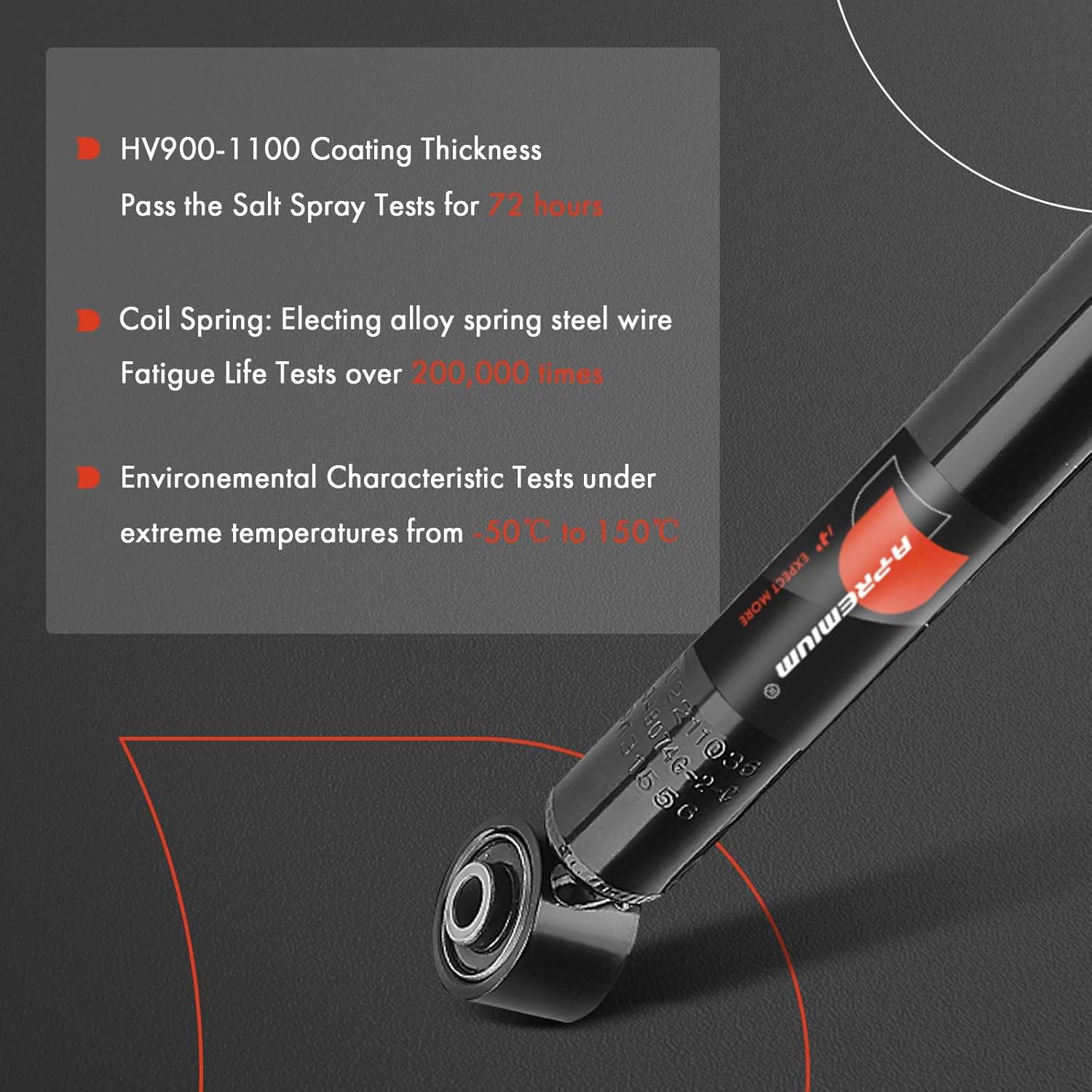 A-Premium Rear Suspension Shock Absorbers Compatible with Nissan Cube 2009 2010 2011 2012 2013 2014, 2-PC Set