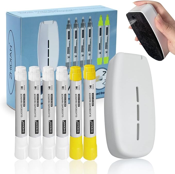 Dry Erase Erasers with Free 6 Liquid Chalk