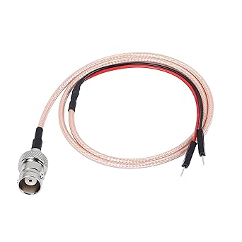 XMSJSIY BNC Female to Dupont Wire Test Leads Cable Connector Adapter Extension Wire (Red+Black)-1 pcs (Female)