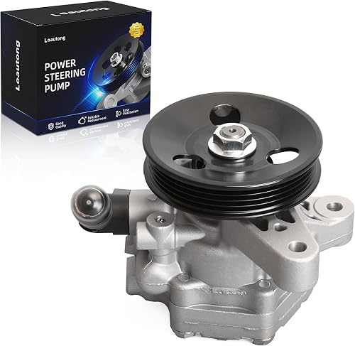 Power Steering Pump with Pulley, for Honda Civic L4 1.7L 2001 2002 2003 2004 2005, for Acura EL L4 1.7L 2001-2005, OE 21-5267 215267 56110PLA013 56110PLA023