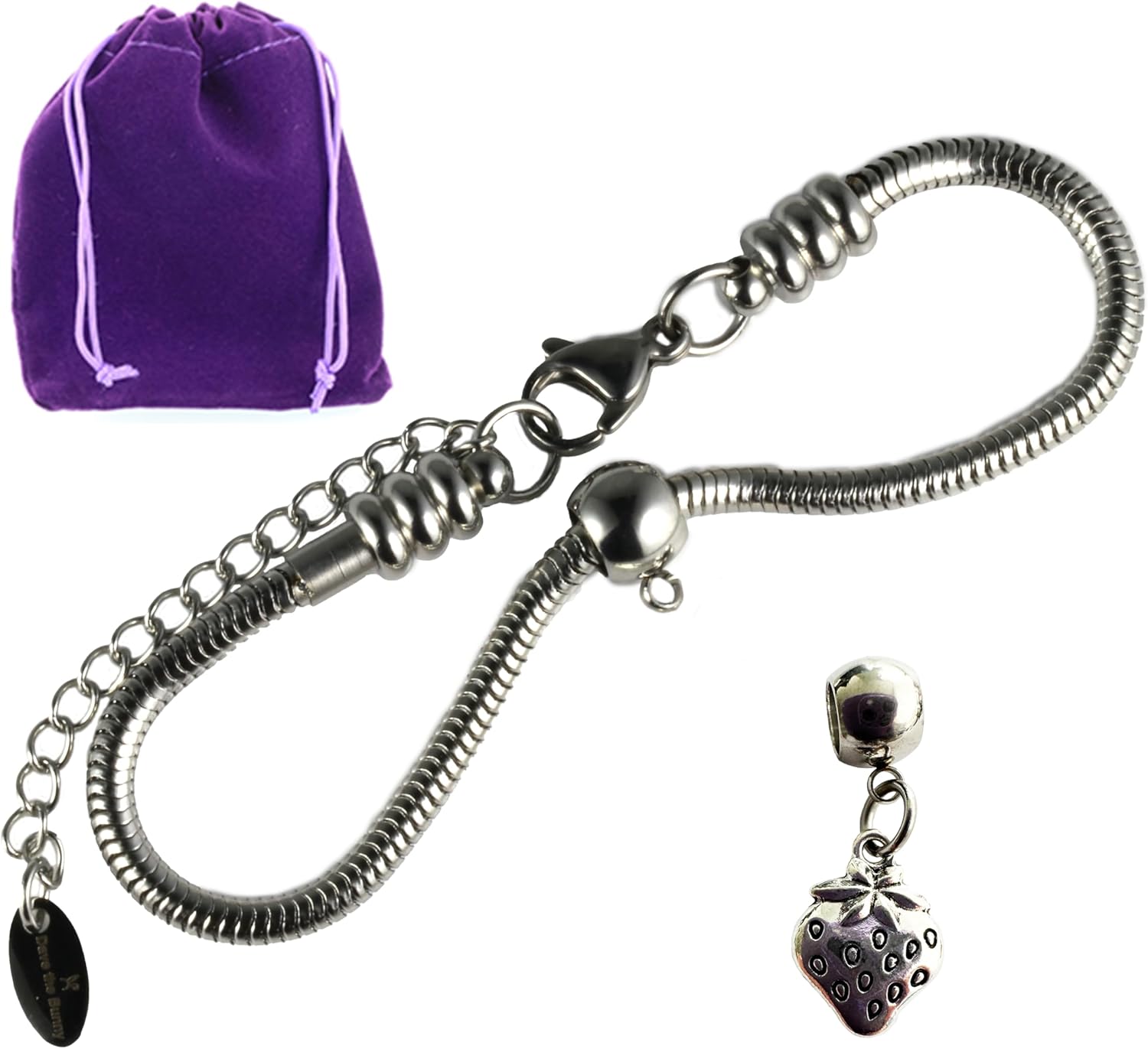 Dave The Bunny Strawberry Stuff and Strawberry Accessories Charm Jewelry