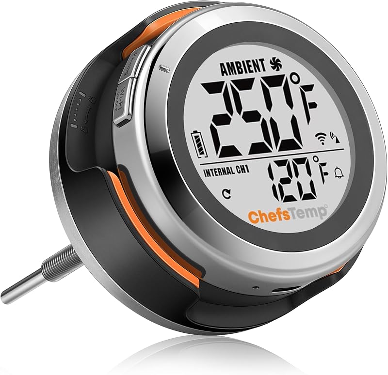 ProTemp S1 Patented Smart Grill Gauge Thermometer Hub Wi-Fi and Bluetooth | for Weber Kamado Joe Grill Smoker Offset Replacement Accessories (Universal Version 3.5"length 0.3"Dia not for Big Green Egg)