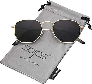 SojoS Lentes de sol Polarizado Unisex Hombre Mujer Pequeño Clásico Cuadrado Vintage UV400 Protección SJ1072