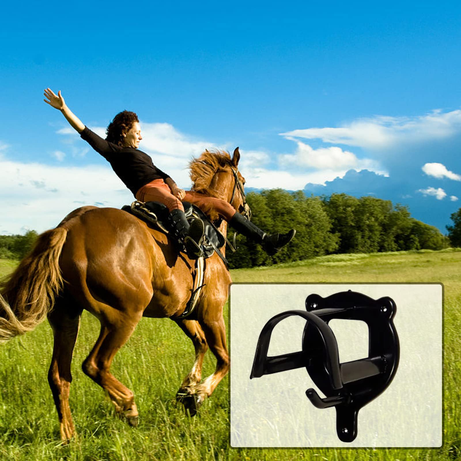 Kawlity Lot de 6 supports muraux en acier pour bride de cheval