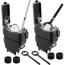 Golf Cart Ball Washer & Club Cleaner with Straps - No Drill Golf Club Washer for Cart, Dual-Sided Brush Cleaning Box, Easy to Clean Portable & Detachable Golf Ball Washer for Cart Accessories
